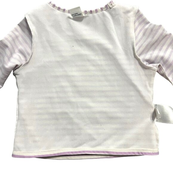 Old Navy 12-18m Lavender Striped Starfish Swim Rashguard Shirt - Picture 4 of 9